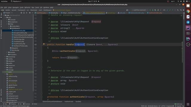 Laravel&Vue CRM.11: Авторизация, middleware смотреть онлайн