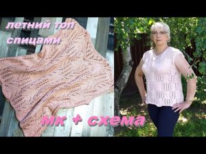 ЛЕТНЯЯ АЖУРНАЯ КОФТОЧКА СПИЦАМИ. МК.