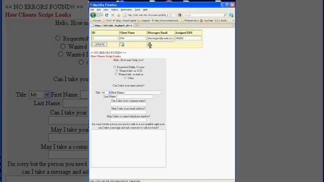 Simple PHP Screen popping and message taking script смотреть онлайн
