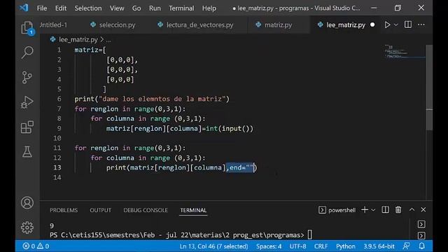 Python- Programación Estructurada Conceptos básicos, lectura y suma. Matrices (1/2) смотреть онлайн