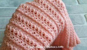 Узор "Миллионник" - Миниатюрные ажурные листики спицами