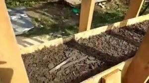 5.  Дом из арболита. Начало заливки стен июль 2019 год.