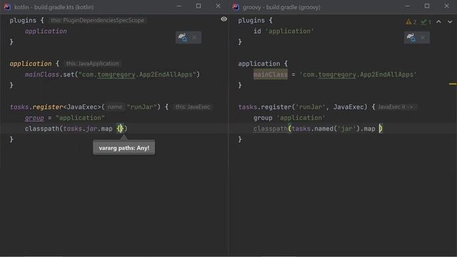 Gradle Kotlin vs. Groovy DSL (side-by-side comparison) смотреть онлайн