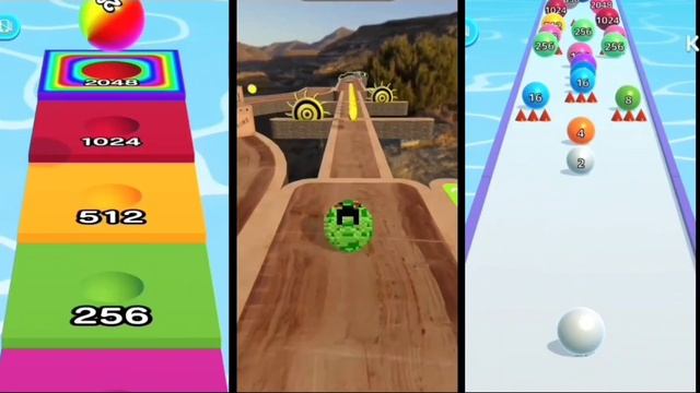 Triple Games , Ball Run 2048 // Going Balls // Ball Run Infinity - gameplay walktrough android iOS смотреть онлайн
