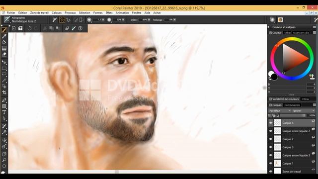 Sketch (esquisse) part 2 on Corel painter 2019 using Wacom DTU-1631 смотреть онлайн