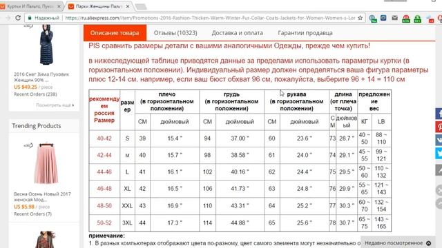 Как купить женскую куртку на AliExpress смотреть онлайн