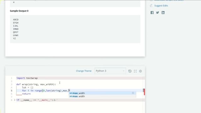 Hackerrank Python | Challenge #21 | Text Wrap смотреть онлайн