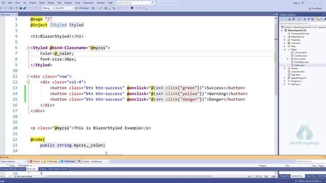 How to use BlazorStyled in Blazor | Dynamic CSS in Blazor смотреть онлайн