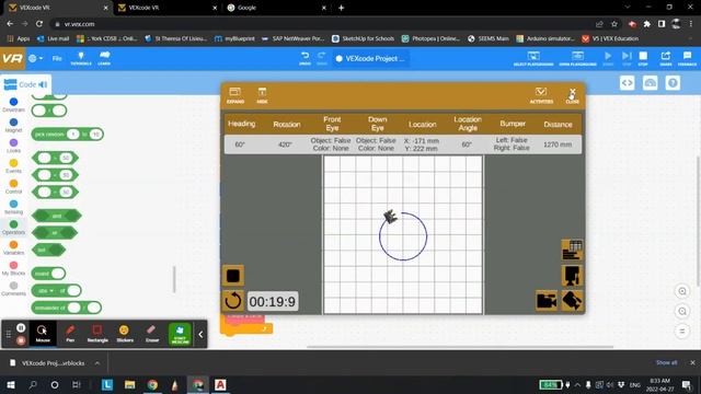 VEXcode VR Drawing a circle Variables- Block and Python смотреть онлайн