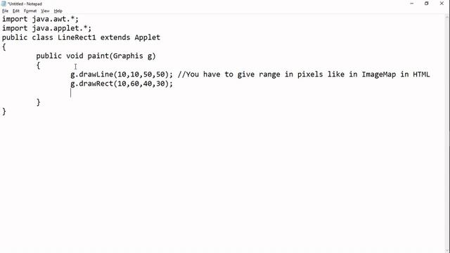 Some Shapes In Java Applet