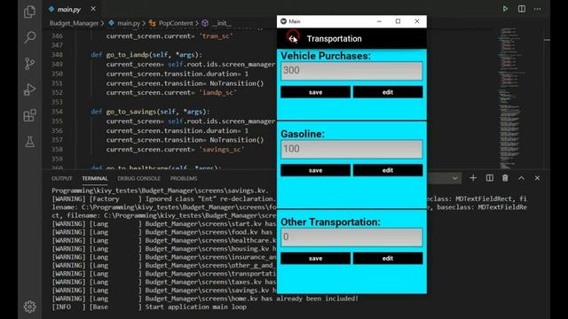 Full Budget Manager Mobile App With kivy || python mobile apps смотреть онлайн
