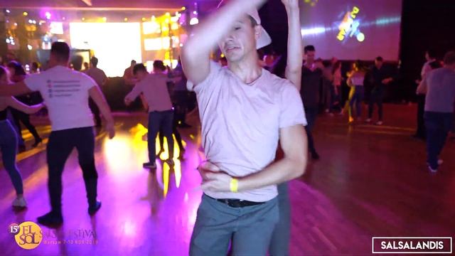 Fernando & Petra social dancing Salsa @ El Sol Warsaw Salsa Festival 2019 смотреть онлайн