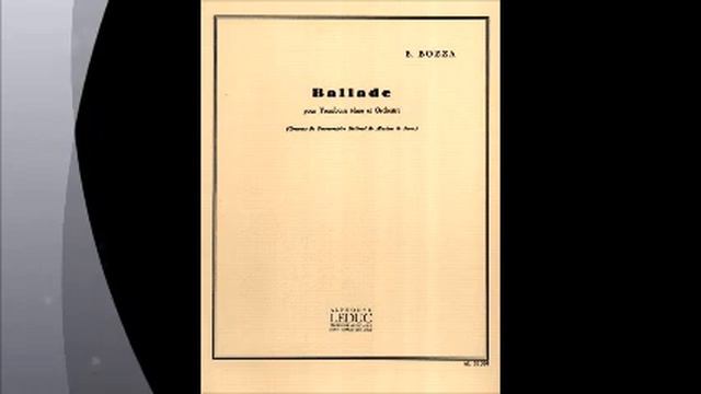 Eugène Bozza Ballade pour Trombone tenor et Piano Play Along смотреть онлайн