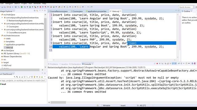 Angular 8 und Spring boot [Tutorial] - 7 - Rest Service API смотреть онлайн