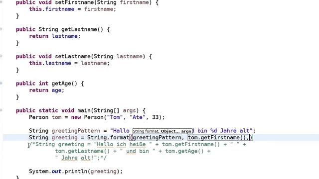 Strings in Java mit format() formatieren смотреть онлайн