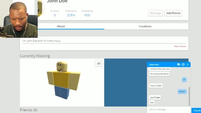 JOHN DOE SENT ME A MESSAGE on ROBLOX!! (SCARY!) смотреть онлайн