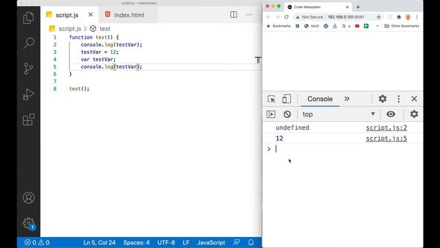 var let const keywords | Javascript | Malayalam | ES6 смотреть онлайн