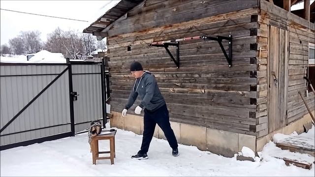 Домашняя качалка. Подтягивания лесенкой на турнике. смотреть онлайн