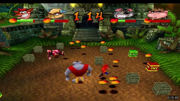 Crash Bash (Playstation 1) | Jungle bash | Level 4 Trohpy Run