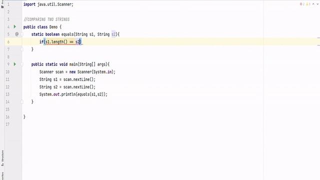 EQUALS METHOD IN STRING TO COMPARE TWO STRINGS | JAVA PROGRAMMING | NO SOUND | COPY CODE смотреть онлайн