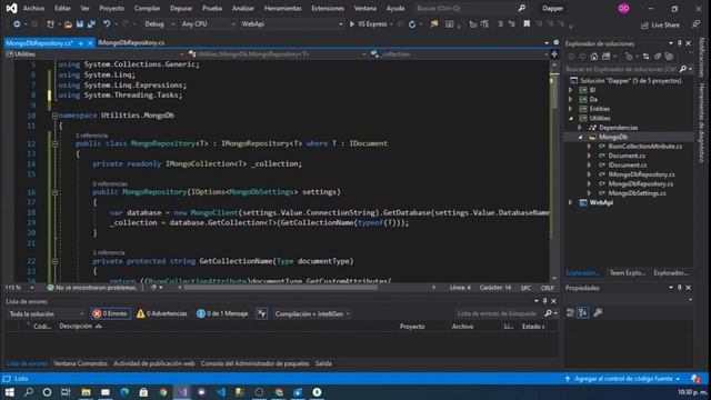 WebApi Error Middleware con MongoDB смотреть онлайн