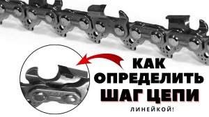 Как определить ШАГ ЦЕПИ бензопилы простой линейкой