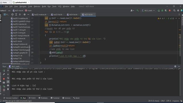23.2 [ Android kotlin ] List in kotlin - Giải Bài tập kotlin 25 - lập trình không khó смотреть онлайн