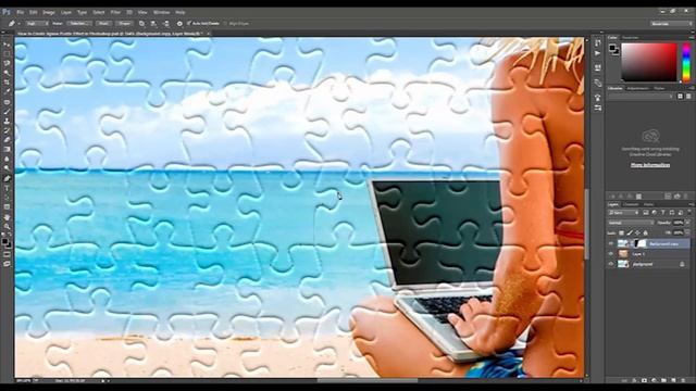 Photoshop Tutorial How To Create Jigsaw Puzzle Effect In Photoshop