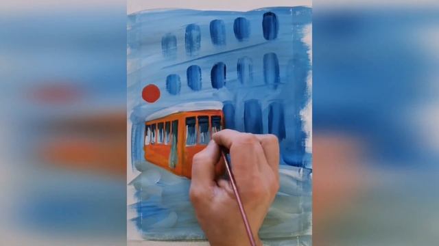 КАК НАРИСОВАТЬ ЗИМНИЙ ГОРОДСКОЙ ПЕЙЗАЖ ГУАШЬЮ смотреть онлайн