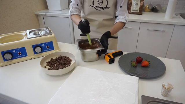 Темперирование шоколада для клубники! смотреть онлайн