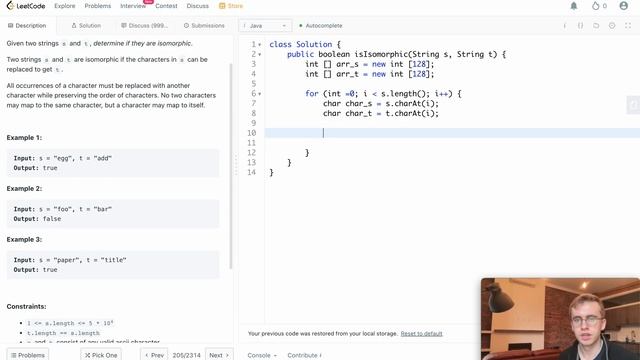 LeetCode 205 - Isomorphic Strings | Java Solution [EASY] смотреть онлайн