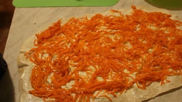 Лаваш с корейской морковкой)pita bread with Korean carrot смотреть онлайн