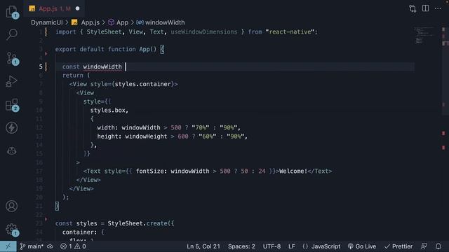 React Native Tutorial - 42 - useWindowDimensions смотреть онлайн