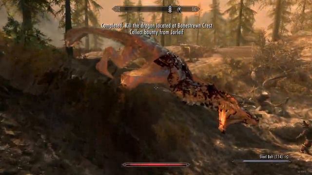 Fighting Fangtusk, the Vampire Horker - Skyrim AE 84 - Creation Club Quests смотреть онлайн