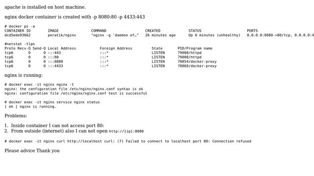 Can not access nginx docker container смотреть онлайн