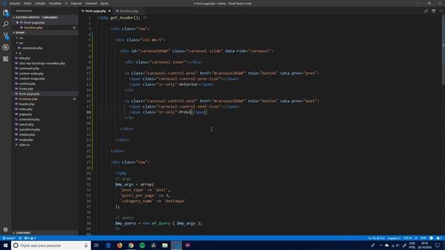 Carrossel de imagens dinâmico com Bootstrap 4 e WordPress (sem plugins) - BS4 + WP #15 смотреть онлайн