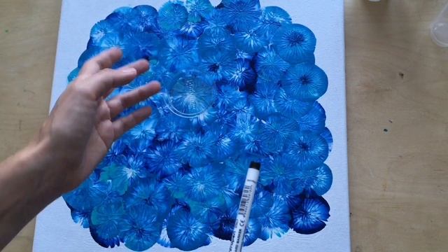 #079 3D Waterdrops Balloon Acrylic pour painting tutorial смотреть онлайн