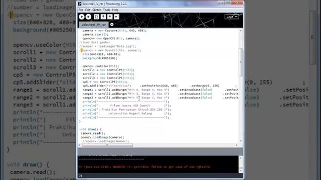 Tutorial Filter Coloring HSV OpenCV For Processing смотреть онлайн