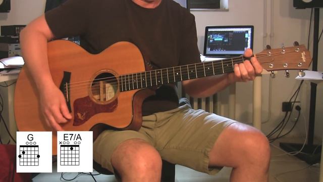 "Don't Look Back In Anger", Acoustic Guitar with original vocals + chord diagrams, OASIS смотреть онлайн