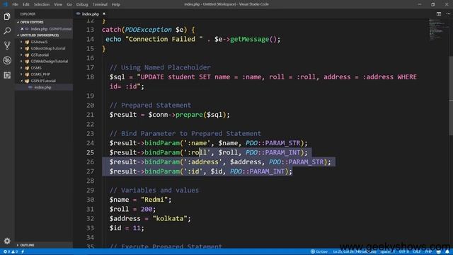 Update Data into Database in PDO with Prepared Statement PHP (Hindi) смотреть онлайн