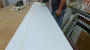 Поклейка облицовочного материала на фанеру. Рабочие моменты.