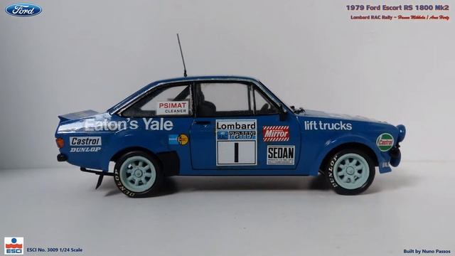 1979 Ford Escort RS. 1800 Mk2 Lombard RAC Rally,, ESCI No. 3009 1/24 Scale Model Kit Build