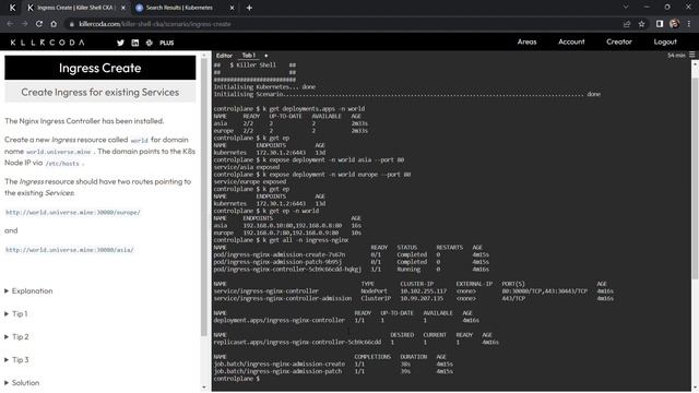 Ingress Create - Killer Shell CKA Killercoda Solution смотреть онлайн