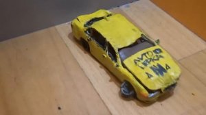 Краш тест тойоты марк 2 из пластилина