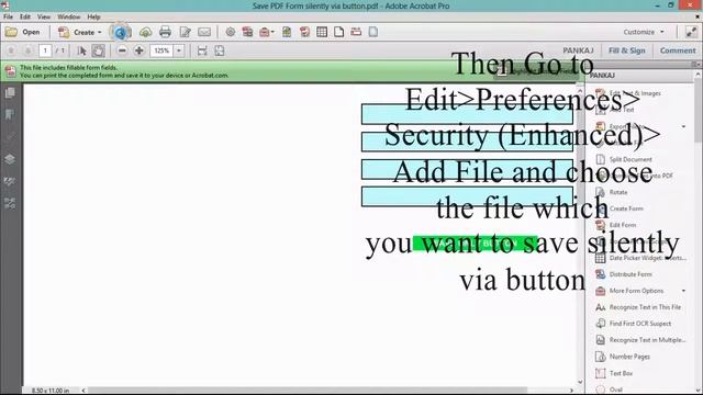 Script to Save PDF Form silently via button (not Save As) смотреть онлайн