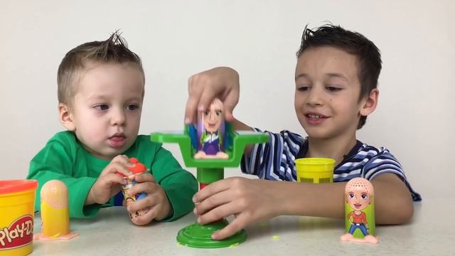Парикмахерская из Пластилина Play Doh Hairdresser Видео для Детей Лепим из пластилина смотреть онлайн