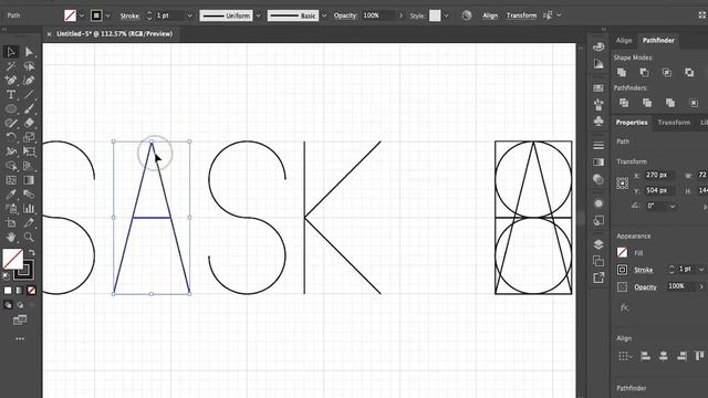 Create Custom Text With a Grid in Illustrator смотреть онлайн