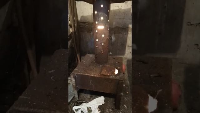 Печь на отработке! Греет 50 м2 смотреть онлайн