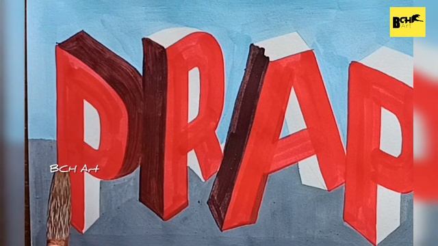 Sign Painting 3D Floating Letters Writing English Font Creative Design - BCH Art смотреть онлайн