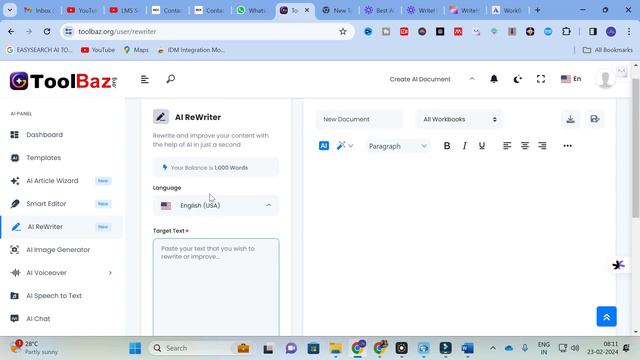 Write Your Research Paper Content Using AI Tool | Free AI Writer | Tool Baz AI | AI Chatbot |AI Cod